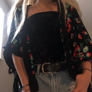 boho embroidered kimono jacket